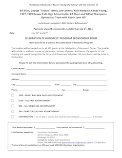2013 Sponsorship Booklet form